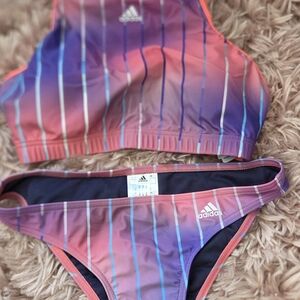 Adidas Striped Bikini Set
